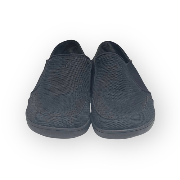 Rare: OluKai ʊ Nohea Mesh Drop In Heel Boat Shoes Sneakers ʊ  All Black ʊ 9 - Picture 9 of 16